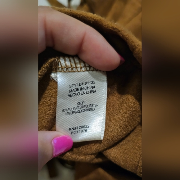 La Reine Fringe Suede-feel Skirt Size Small - Picture 7 of 8